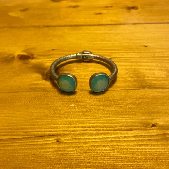 Francesca’s turquoise gem and gold cuff bracelet - Picture 2 of 2
